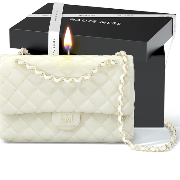Haute Mess Other - Quilted Handbag Candle Haute Mess Luxe Gift Box Designer Style Decor Chic  NIB